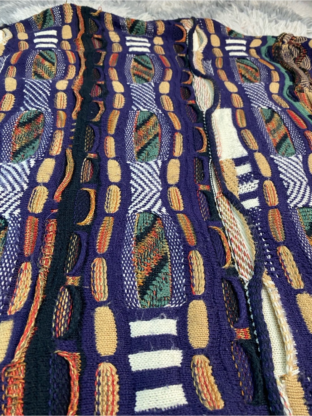 Vintage Protege Coogi Style Sweater Size Men’s XXL Multicolor - Picture 2 of 9